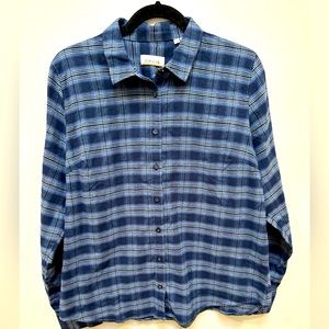 Orvis - Blue Flannel Shirt - Size L - NWT